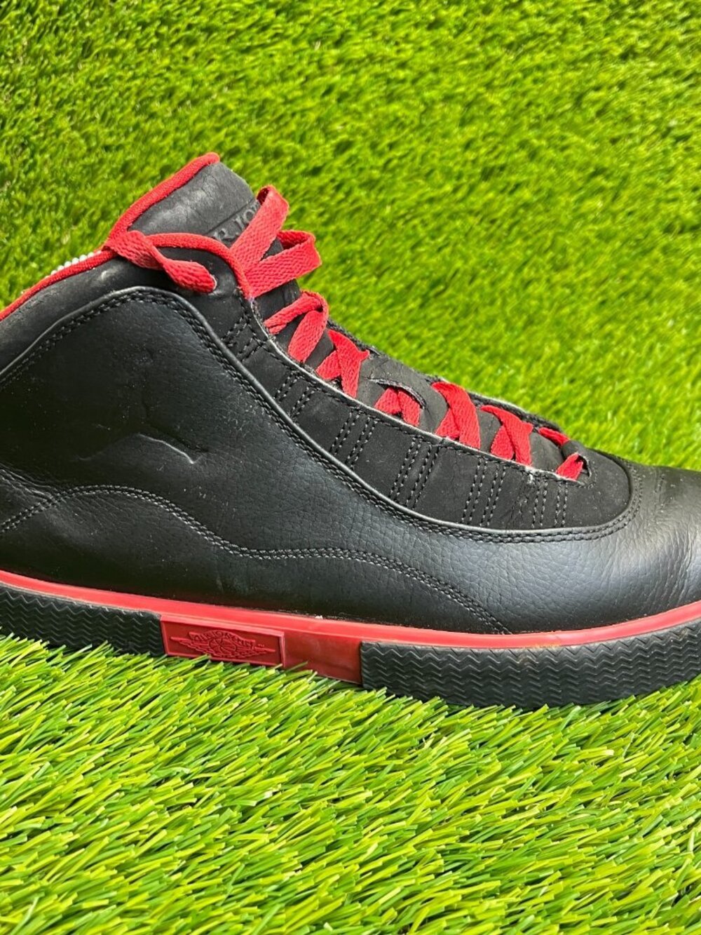 Nike Air Jordan X Auto Clave Boys Size 7Y Black Red Running Shoes Sneakers